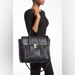 Phillip Lim 3.1 large Pashli Satchel in black with gold hardwear